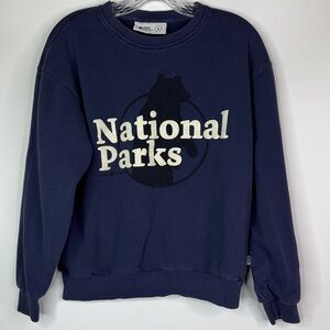 Parks Project Our National Parks Bear Navy Blue Crewneck Sweatshirt Size Small